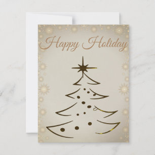 Wonderful, Awesome, Silver Sparkly Holiday Card