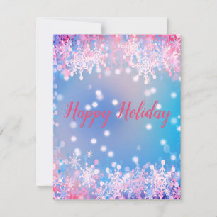 Wonderful, Awesome,  Sparkly Flakes  Holiday Card