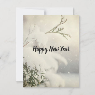 Wonderful, Awesome, Sparkly Snow Christmas Holiday Card