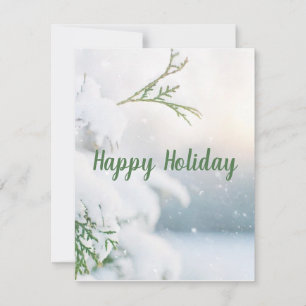 Wonderful, Awesome, Sparkly Snow Holiday Card