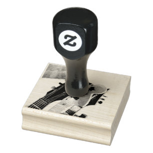 Wonderful Bass Guitar Rubber Stamp