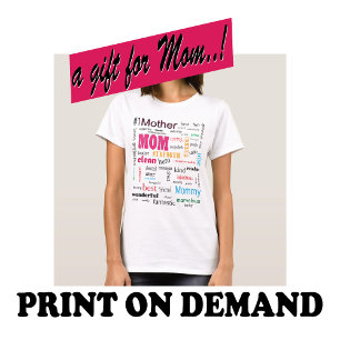 Wonderful Best Mother Word Cloud T-Shirt