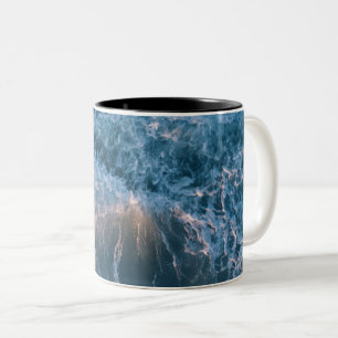Wonderful Blue Waves Two-Tone Coffee Mug