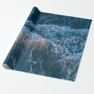Wonderful Blue Waves Wrapping Paper