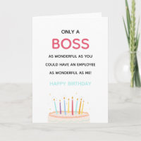wonderful boss/manager funny birthday cake modern 