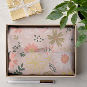 Wonderful Botanical Floral Design Tissue Paper