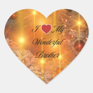 Wonderful Brother Heart Sticker