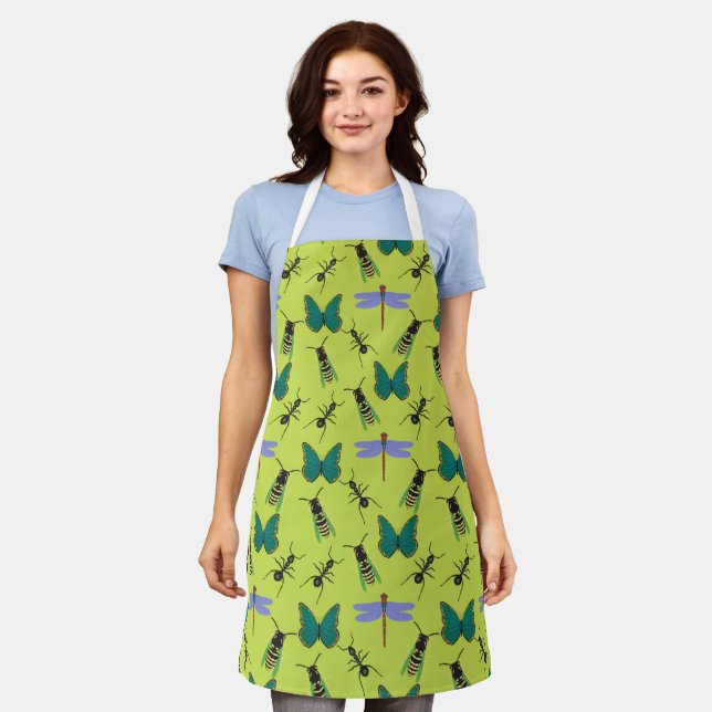 Wonderful Butterfly Pattern Apron (Worn)