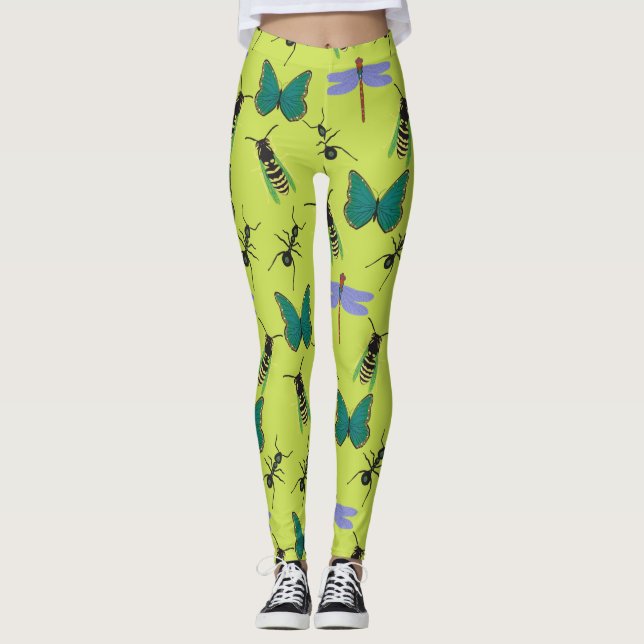 Wonderful Butterfly Pattern Leggings (Front)