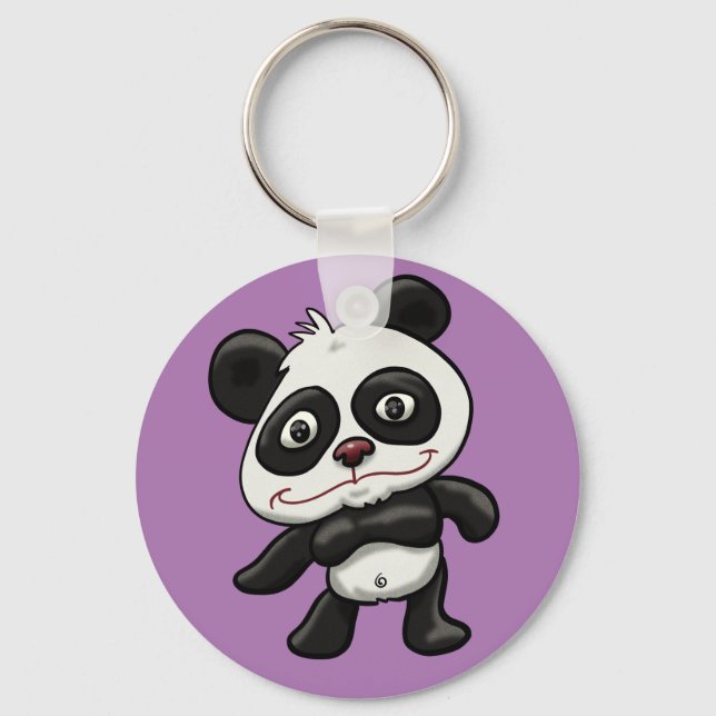 Wonderful Cartoon Panda Key Ring (Front)