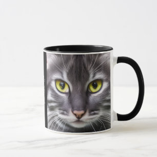 Wonderful cat in portrait - personalizable mug