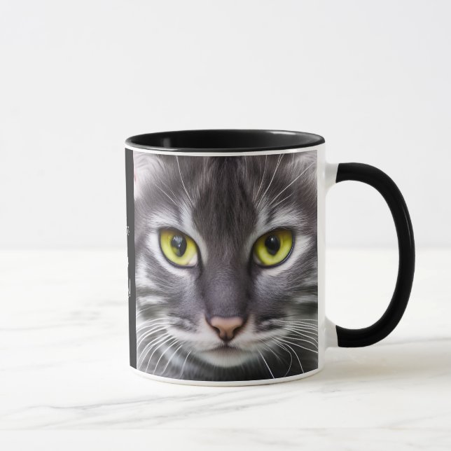 Wonderful cat in portrait - personalizable  mug (Right)