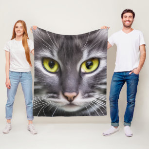 Wonderful cat portrait    fleece blanket