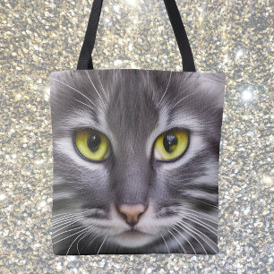 Wonderful cat portrait tote bag