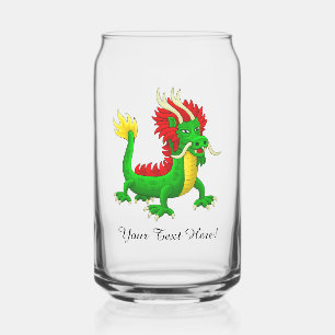 Wonderful Chinese Dragon Can Glass