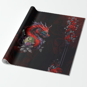 Wonderful chinese dragon wrapping paper
