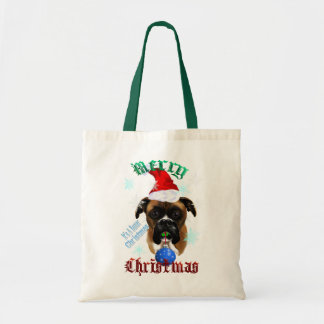 Wonderful-Christmas Boxer Dog Bags