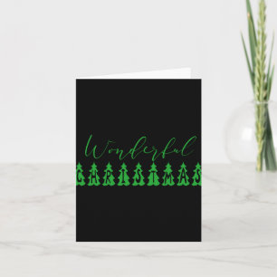 Wonderful Christmas Tree Green Tygraphy Card