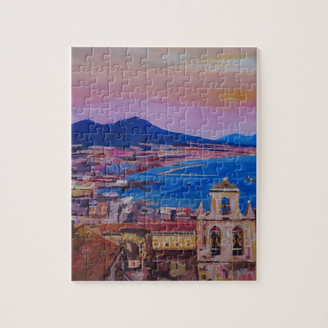 Wonderful City View of Naples with Mount Vesuv Jigsaw Puzzle (Vertical)