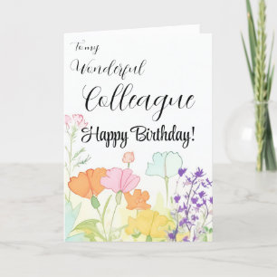 Wonderful Colleague Card for Her Birthday