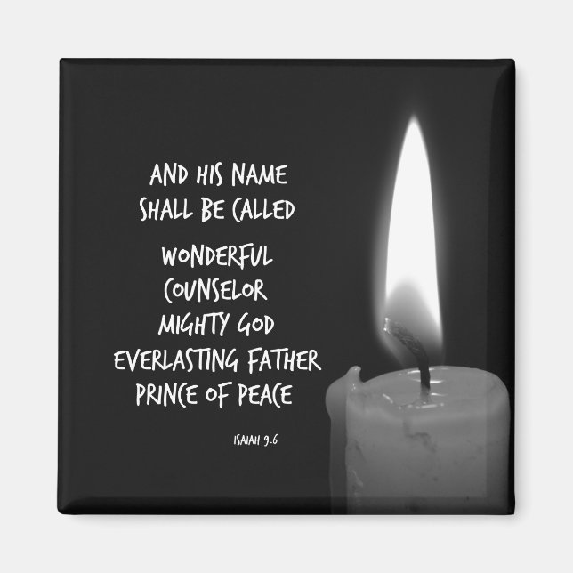 Wonderful Counsellor Prince of Peace Scripture Magnet (Front)