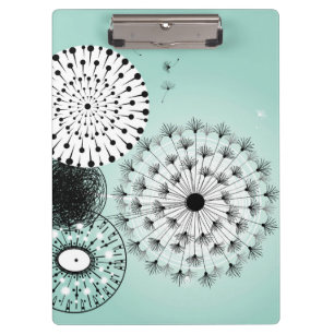 Wonderful Dandelions Blue Clipboard