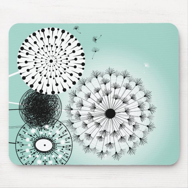 Wonderful Dandelions Blue Mousepad (Front)