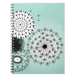 Wonderful Dandelions Blue Notebook