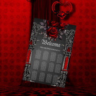 Wonderful dark gothic wedding design. poster