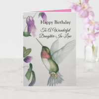 Wonderful Daughter-In-Law Birthday Hummingbird
