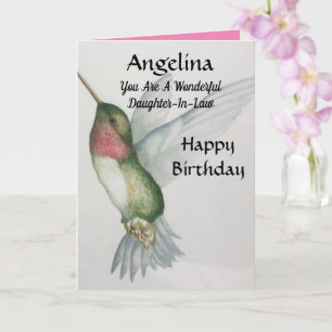 Wonderful Daughter-In-Law Birthday Sweet Bird Card