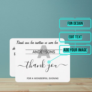 Wonderful Dinner Thank You Card