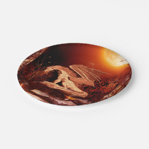 Wonderful dragon paper plate