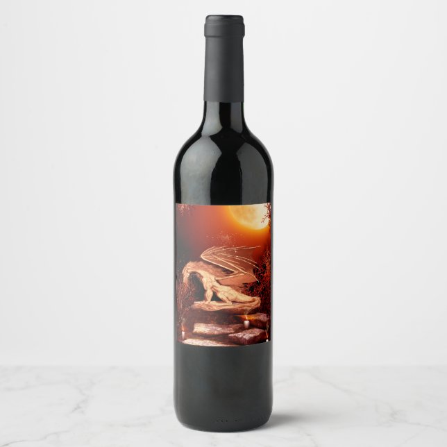 Wonderful dragon wine label (Front)