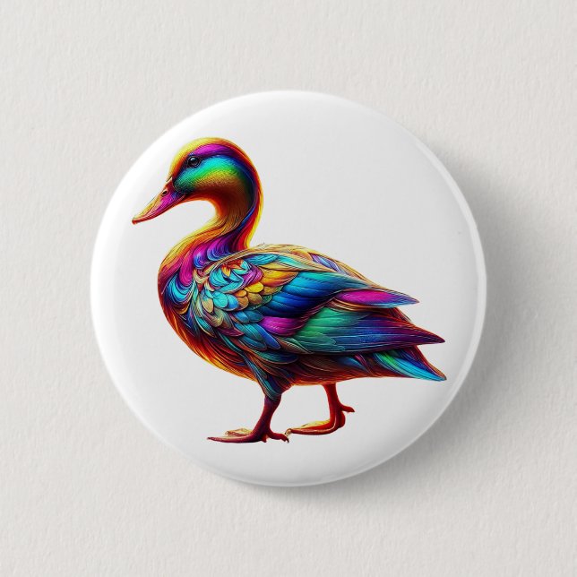 Wonderful Duck 6 Cm Round Badge (Front)
