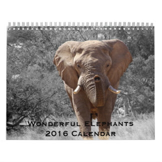 Wonderful Elephants 2016 Calendar