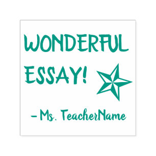 "WONDERFUL ESSAY!" Tutor Feedback Rubber Stamp