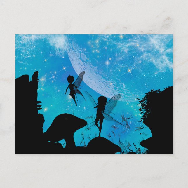 Wonderful fairy silhouette postcard (Front)