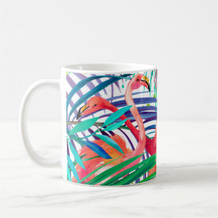 Wonderful flamingo watercolor illustration. Africa Coffee Mug