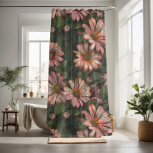 Wonderful floral decorative eye-catching  shower curtain