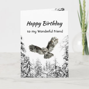 Wonderful Friend Birthday Nature Therapy Forest  Card
