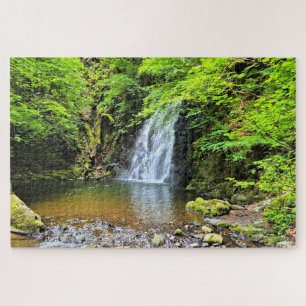 Wonderful Gleno Waterfall, Northern Ireland Jigsaw Puzzle