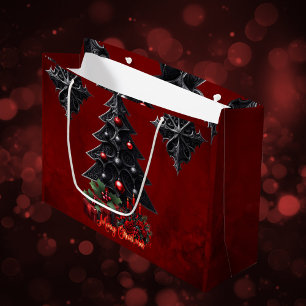wonderful gothic christmas tree large gift bag