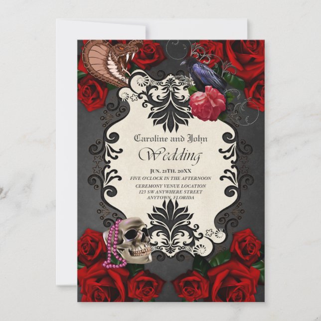 Wonderful gothic design invitation (Front)
