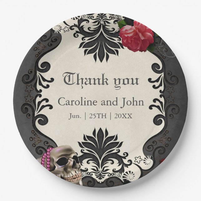 Wonderful gothic design  paper plate (Front)