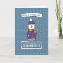 Wonderful Granddaughter Christmas Card