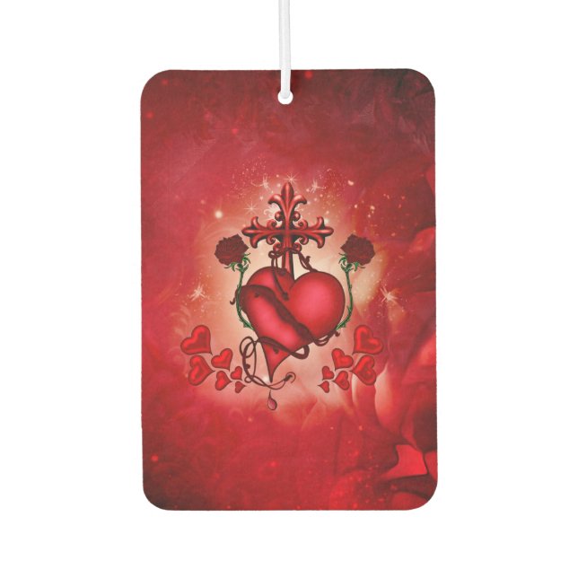 Wonderful heart car air freshener (Front)