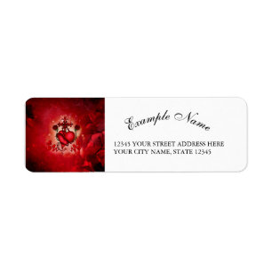 Wonderful heart return address label
