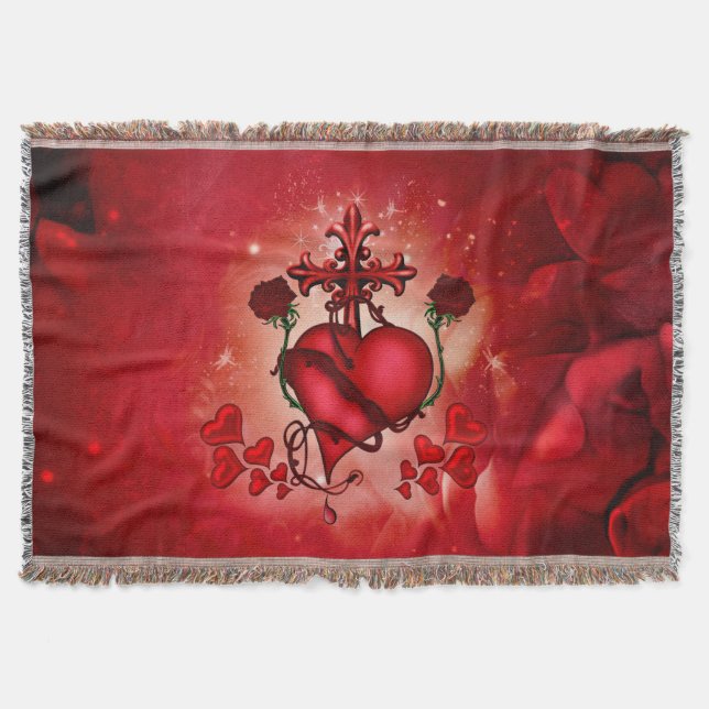 Wonderful heart throw blanket (Front)