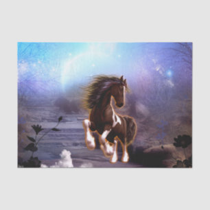 Wonderful horse with moon in the night tissue paper